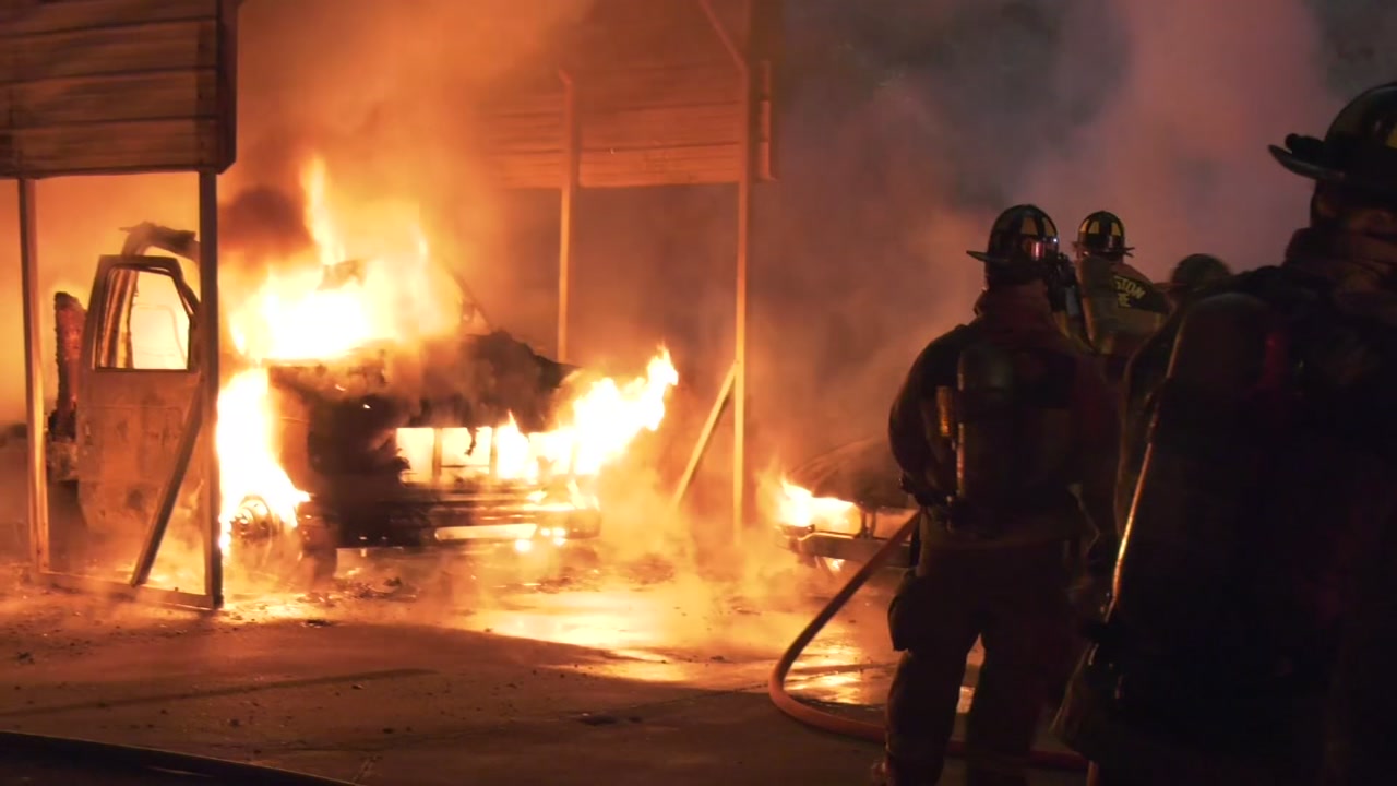Auto shop fire