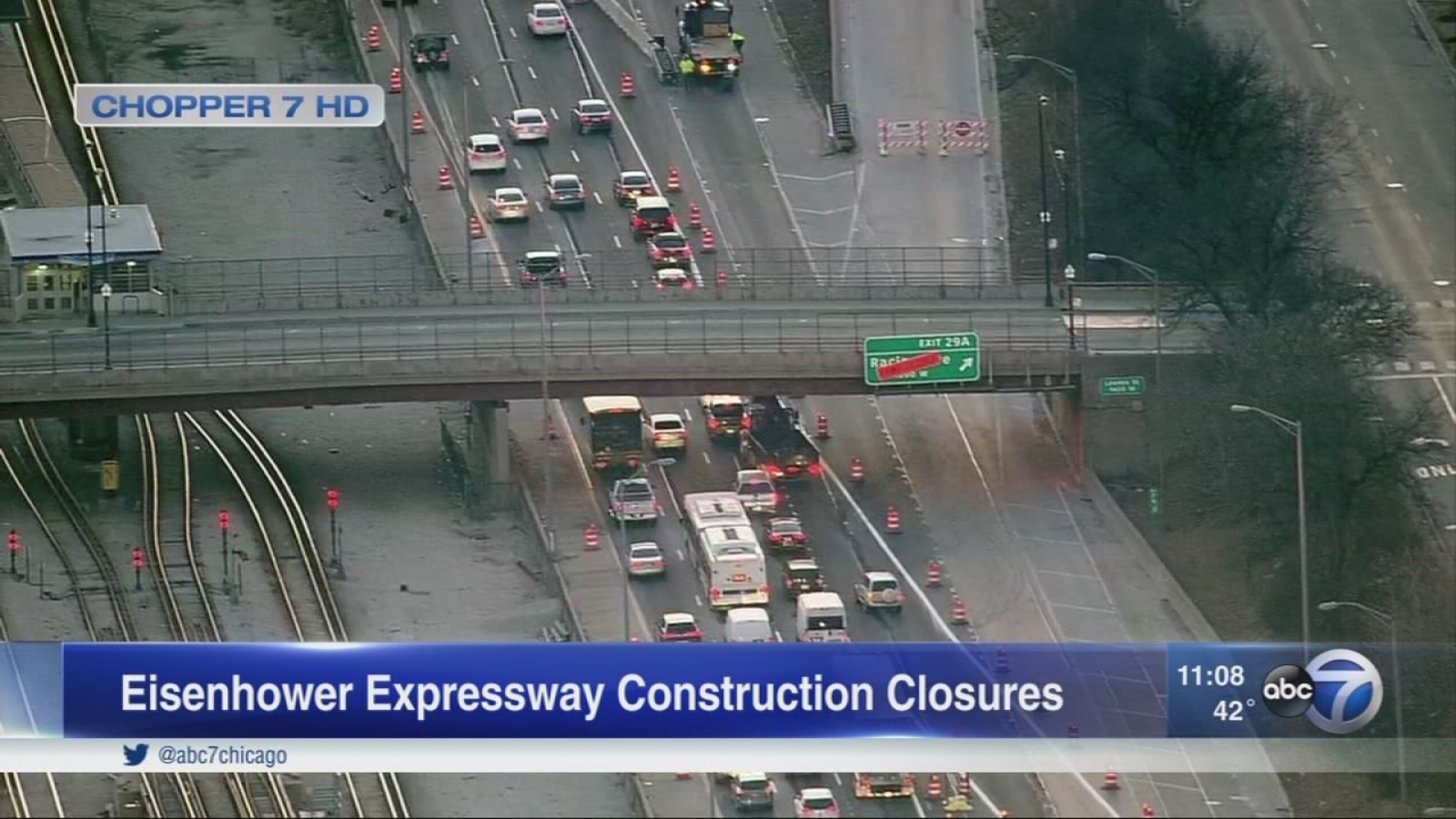 Eisenhower Expressway construction leads to lane, exit closure through