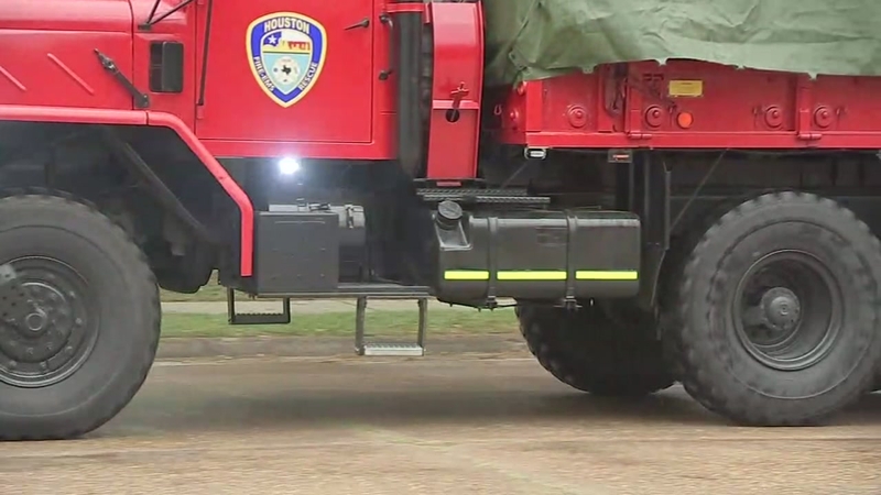 Houston Fire Department ready with high water vehicles in case of