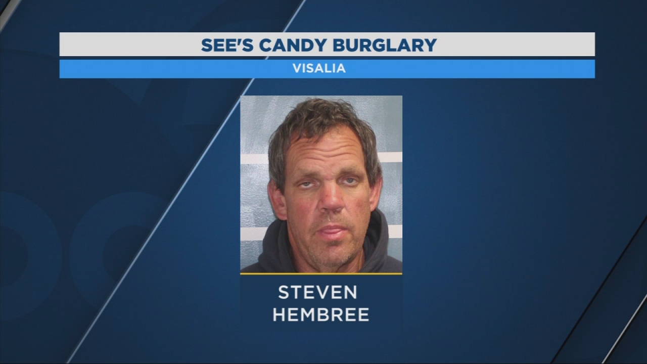 Crook with sweet tooth arrested for stealing candy from Sees's Candy store in Visalia