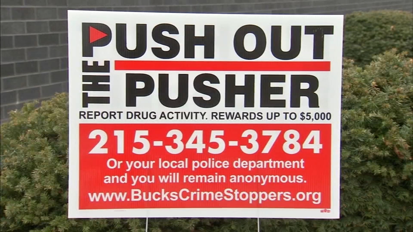 Bucks County 'Push out the Pusher' campaign offers cash for tips on