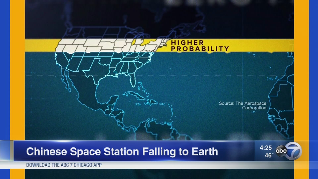 China's Tiangong-1 space lab set to fall to Earth this weekend, hopefully not on people