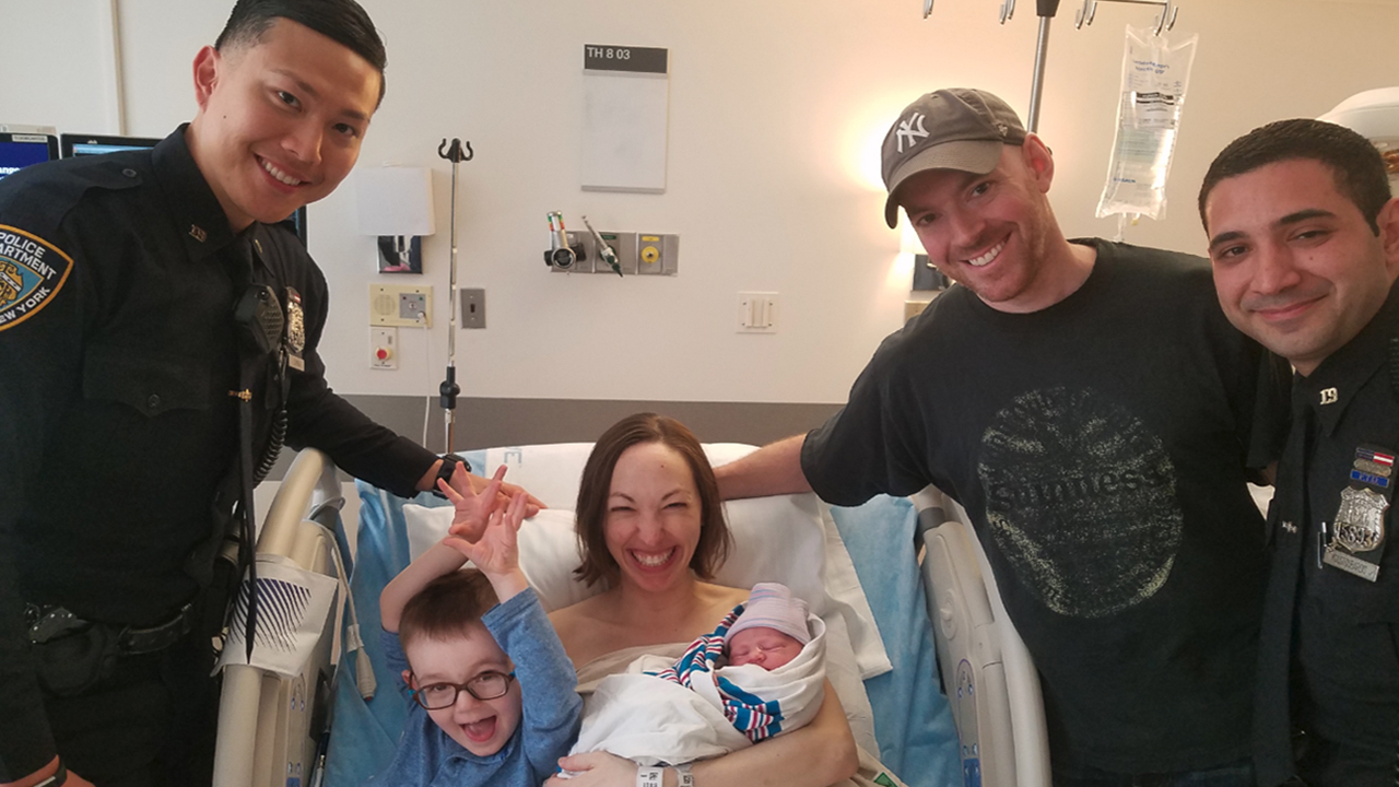 NYPD officers help deliver Easter baby inside car