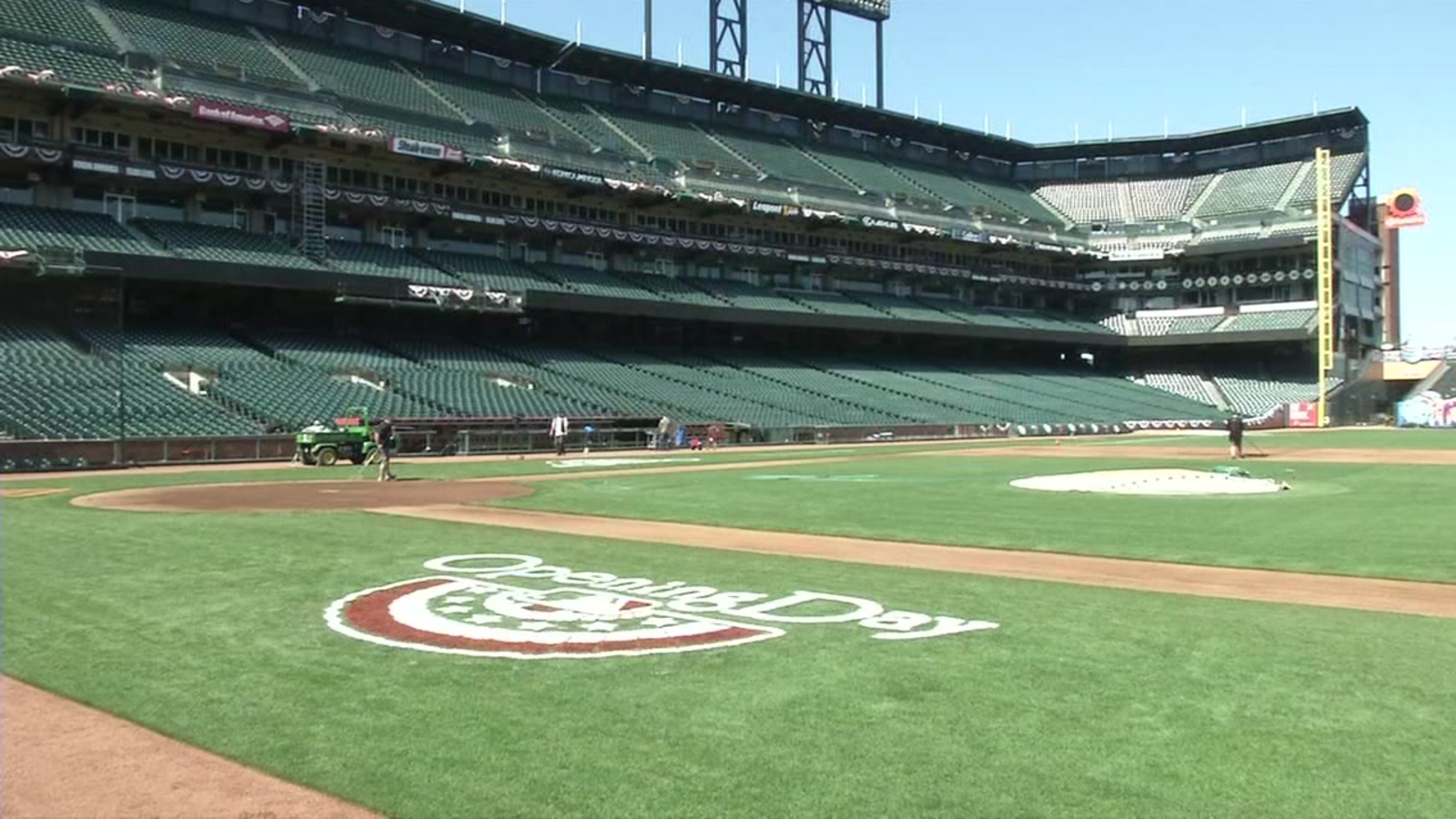 Giants Opening Day at AT&T Park, first pitch at 135 p.m. ABC7 San