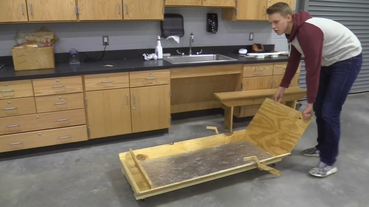 Bensalem students build sled for the blind