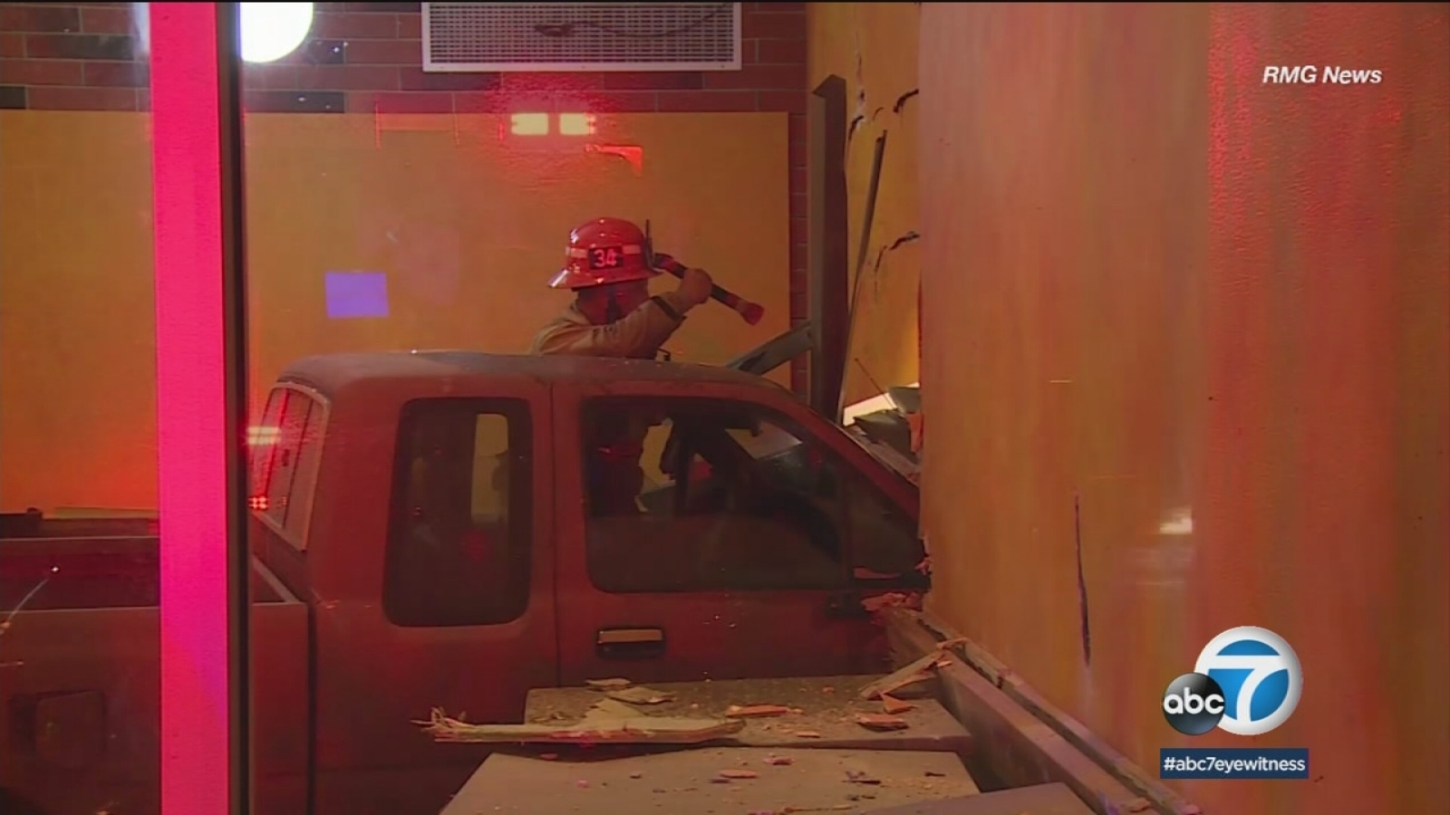 People hurt when truck slams into South LA restaurant - ABC7 Los Angeles