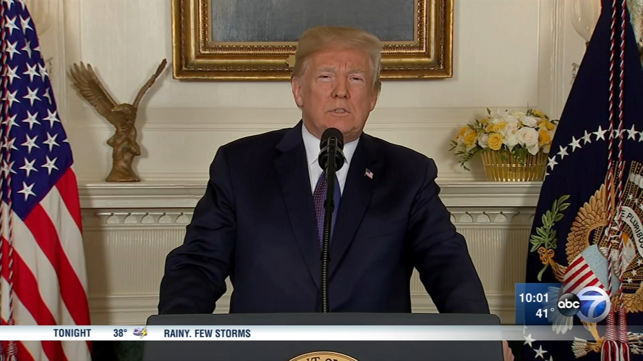 President Trump: US, allies attacking Syria to stop chemical weapons