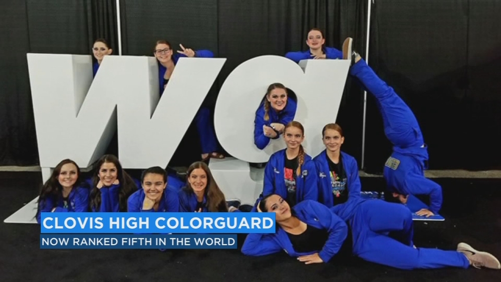 Clovis high color guard bringing home a title