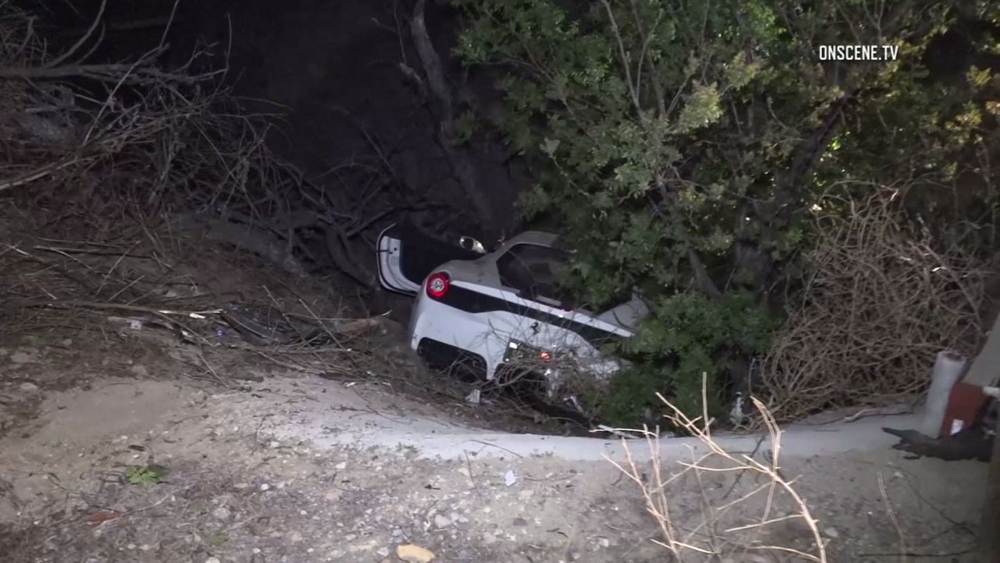Driver totals Ferrari after swerving to avoid raccoon in Diamond Bar