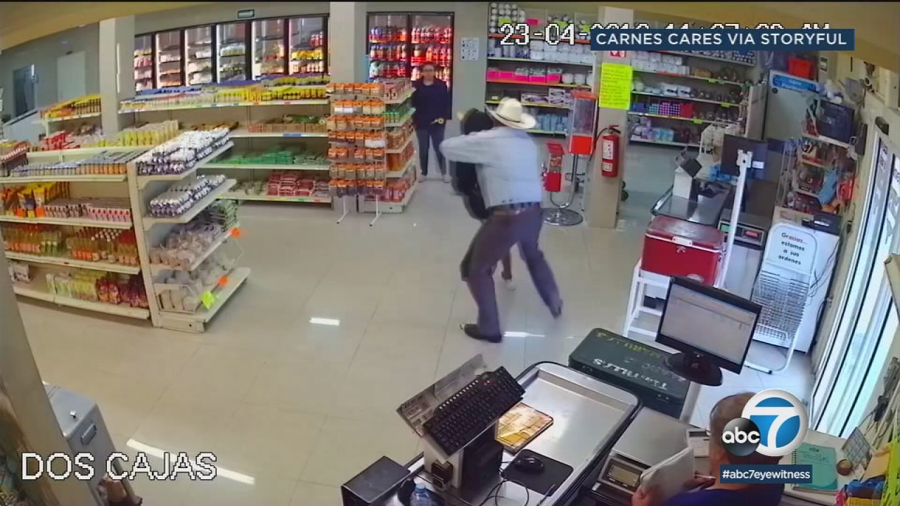 Cowboy saves the day during butcher shop robbery