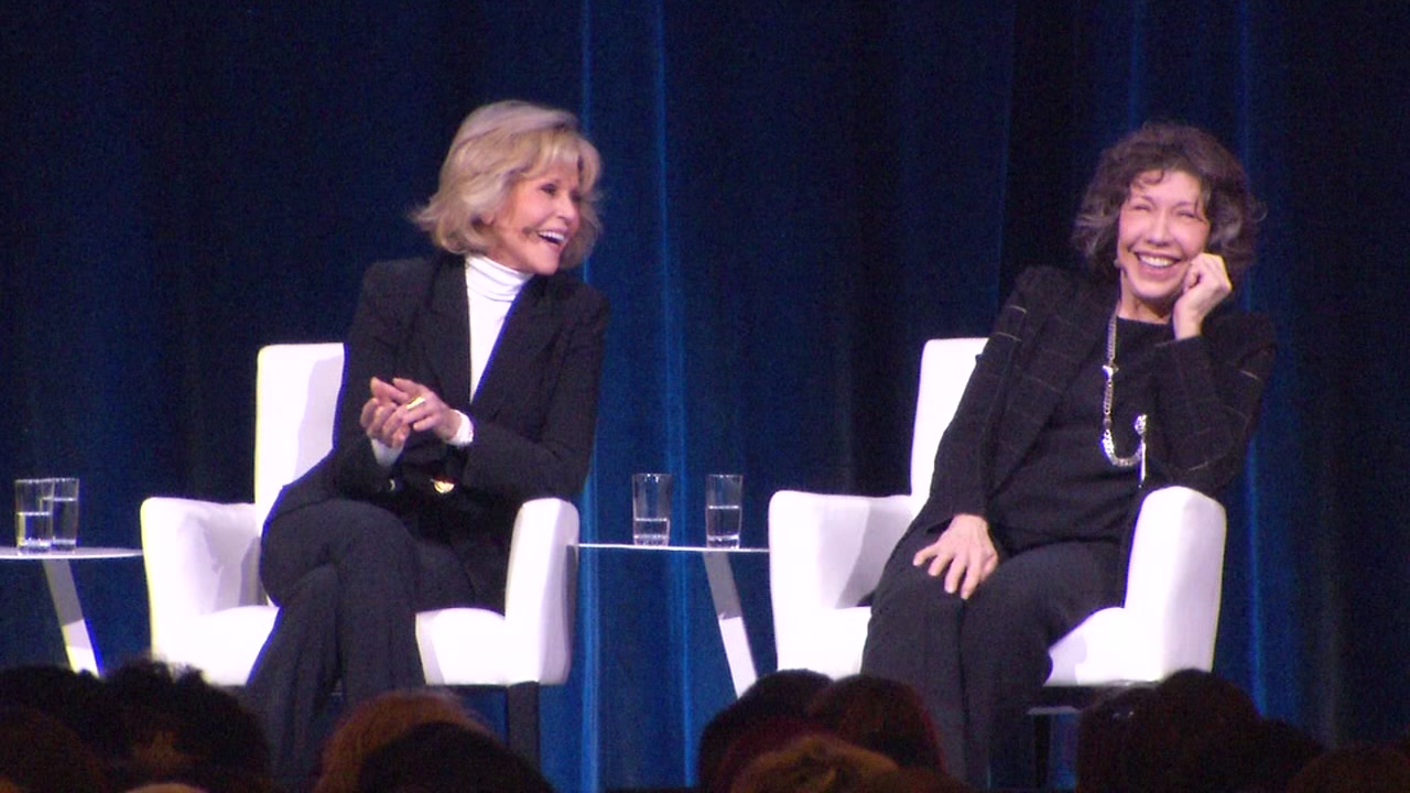VIDEO: Jane Fonda, Lily Tomlin talk gender pay gap at PBWC in SF