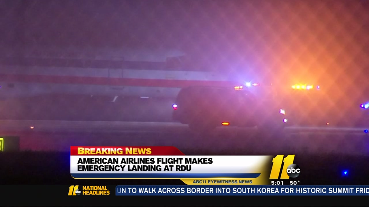 American Airlines flight makes emergency landing at RDU