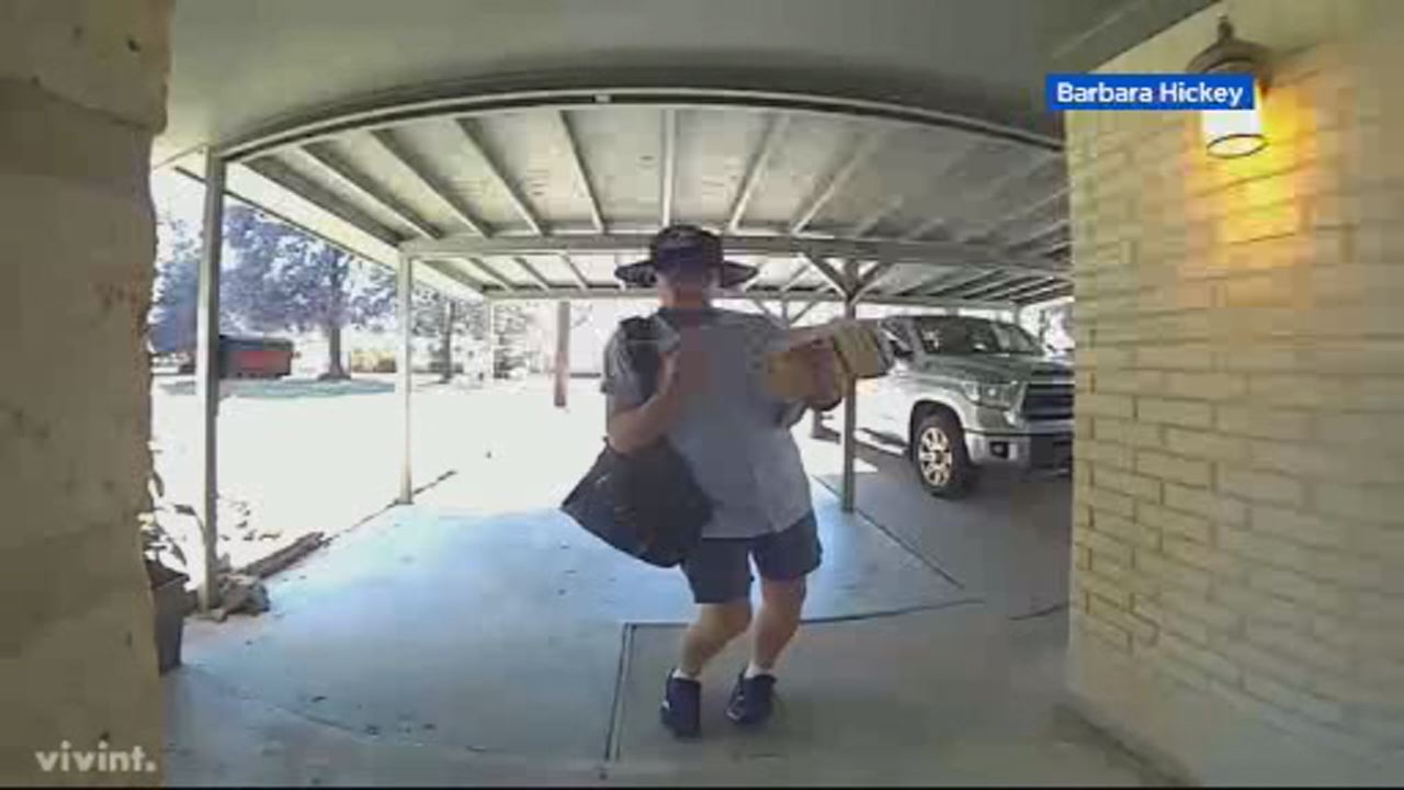 Dancing mailman brings smile to homeowner