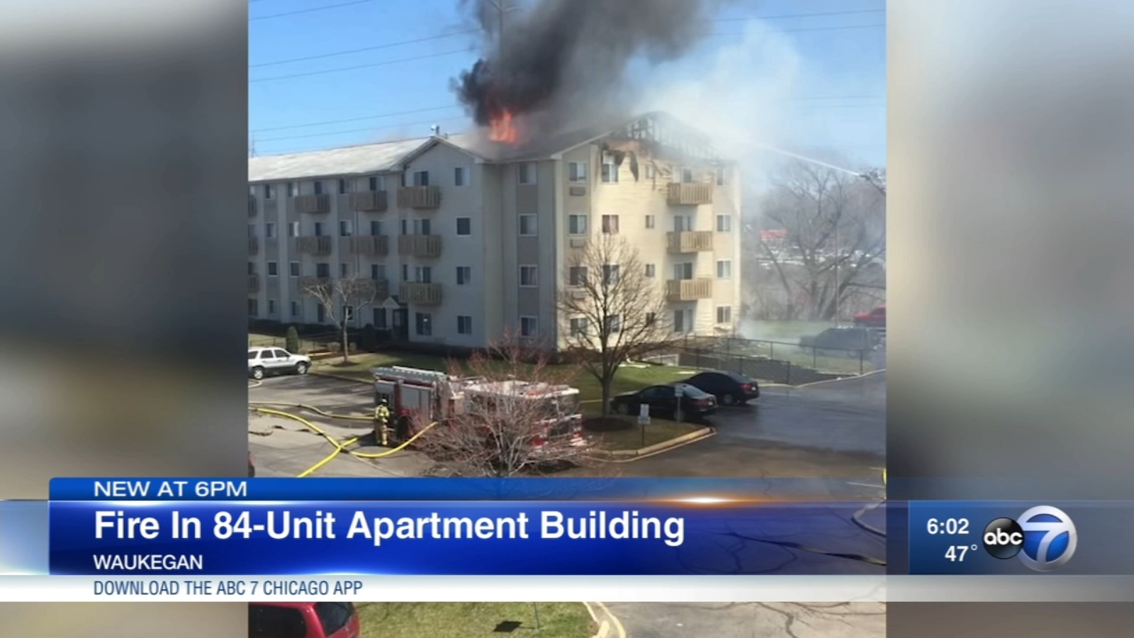 3alarm fire strikes Waukegan apartment building ABC7 Chicago