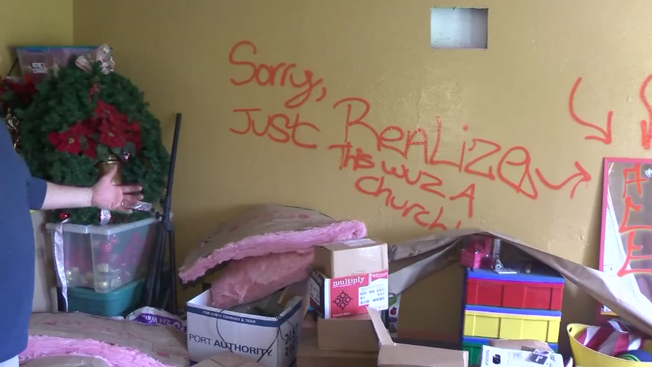 Vandals spray paint apology after tagging church building