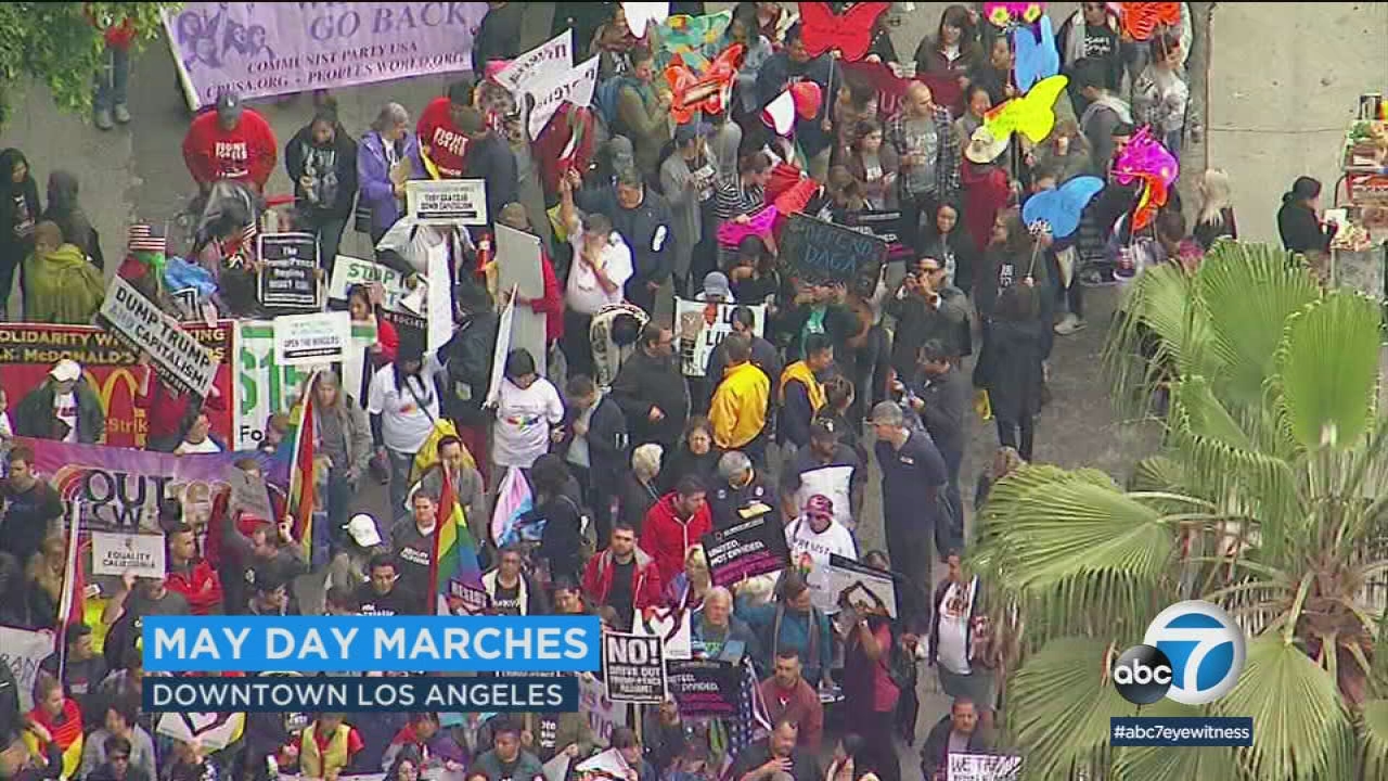 May Day march calls on Angelenos to fight for immigrants' rights
