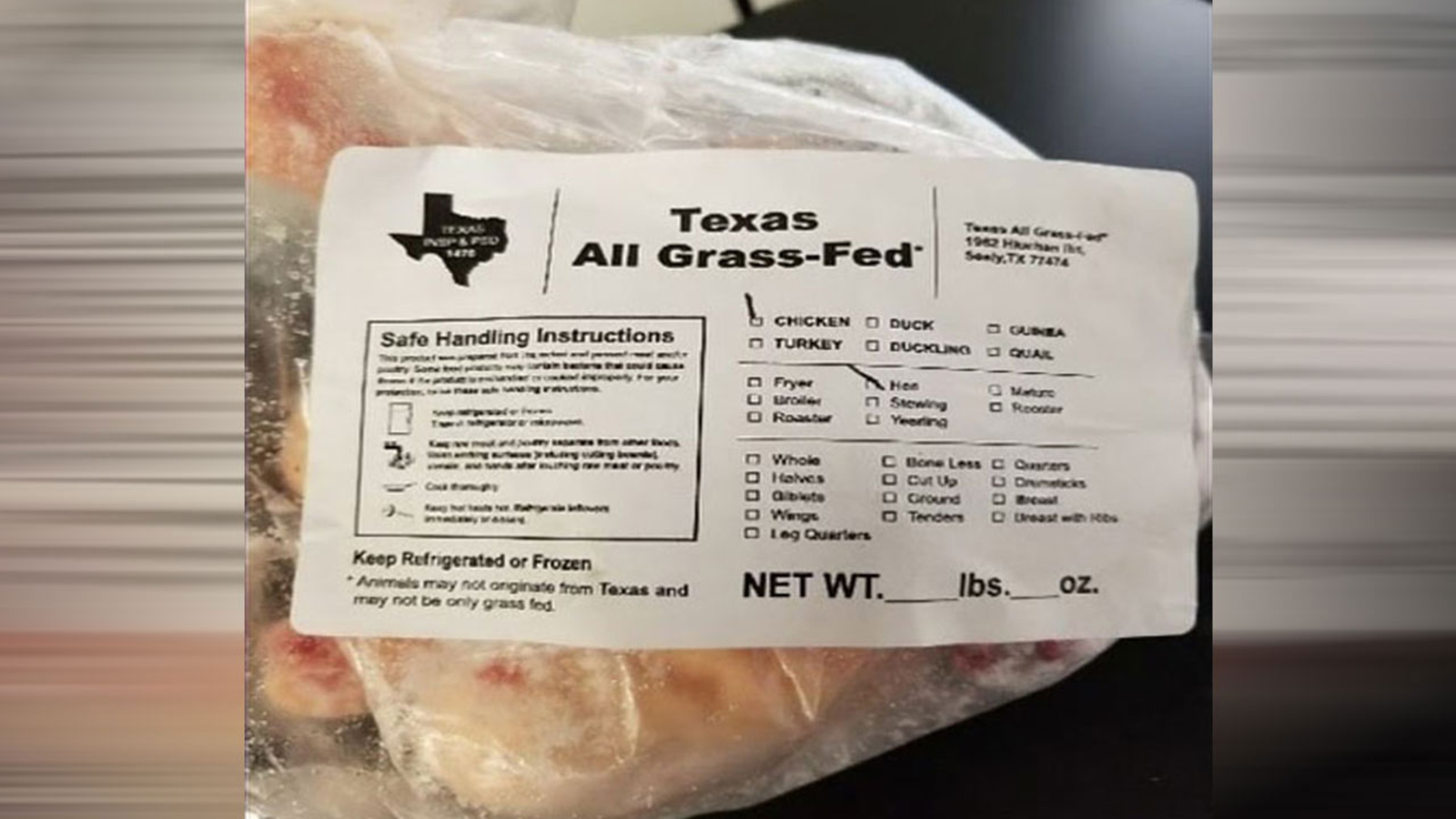 Sealy firm recalls 2,300 frozen chickens for possible salmonella