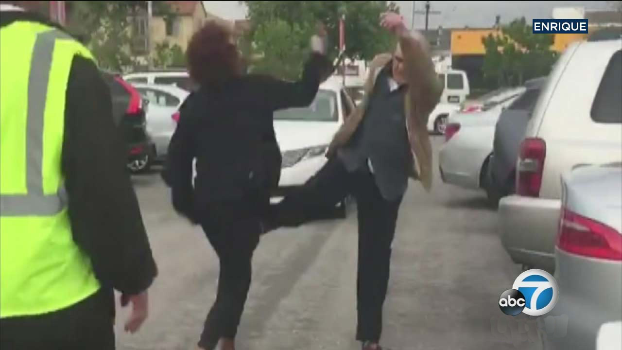 Santa Monica parking lot spat escalates into racial rant