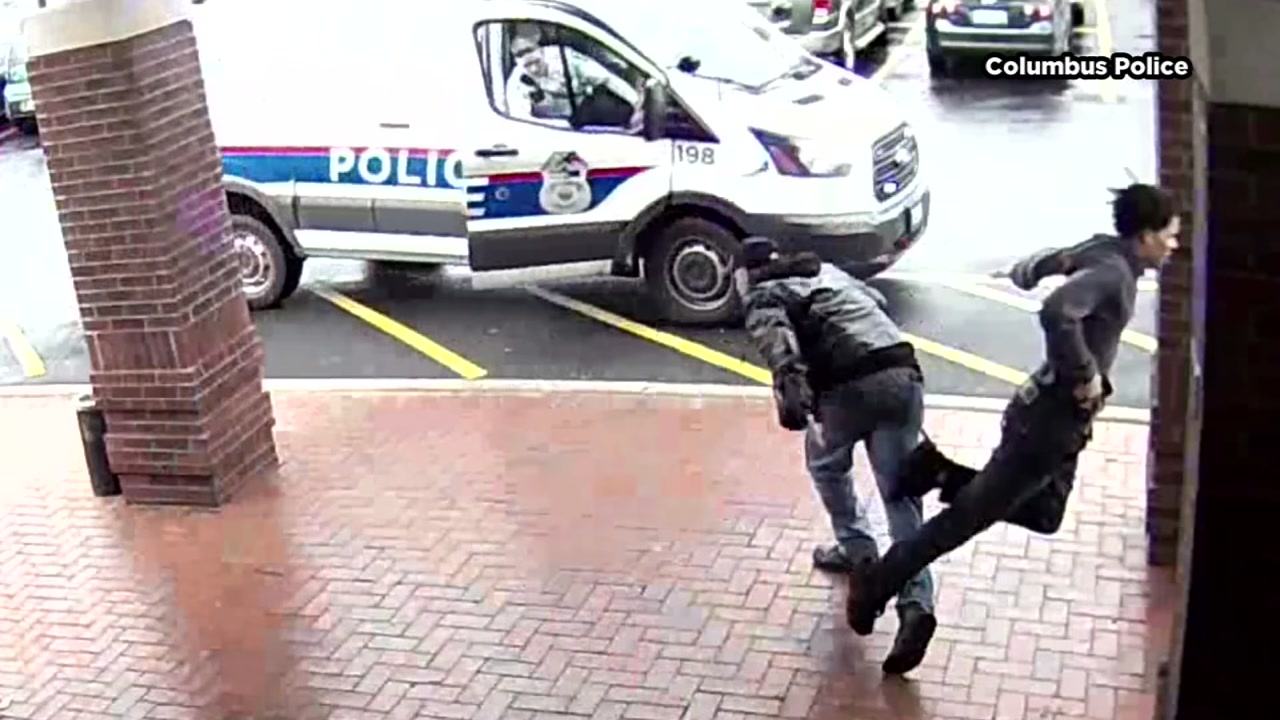 Man with cane trips armed suspect fleeing police