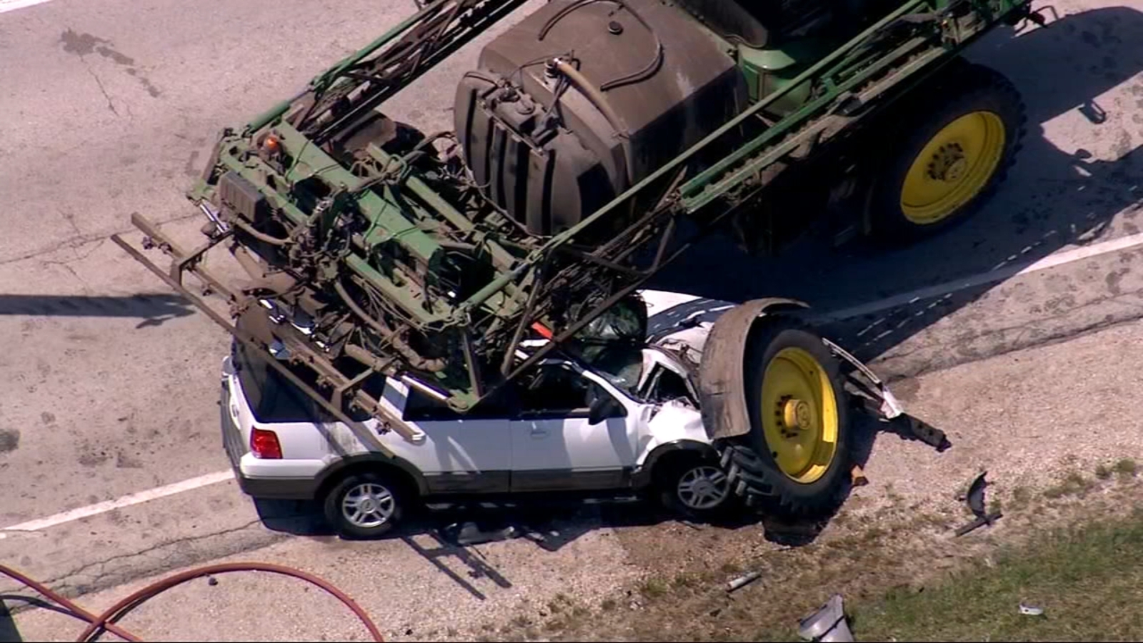 Farm equipment and SUV crash in Goodfarm Township near Dwight, victim