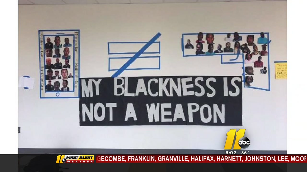 Black Lives Matter mural at Apex High School torn down by student