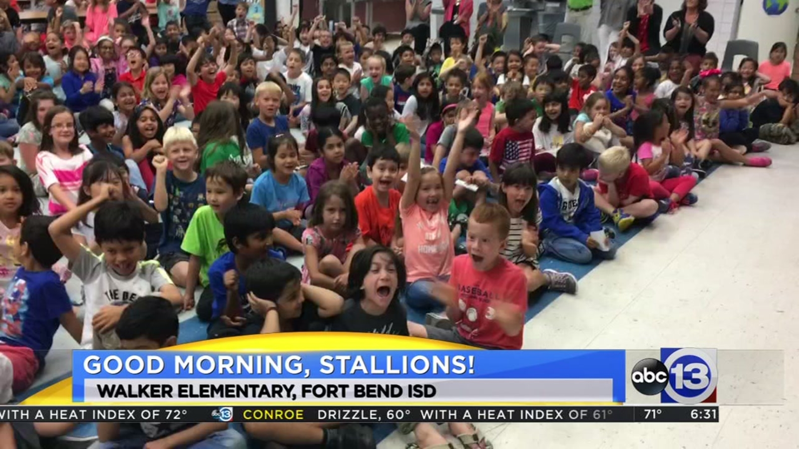 Meteorologist Travis Herzog visits the Walker Station Stallions in