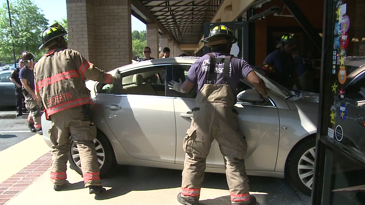 Woman injured after car rams into Durham restaurant