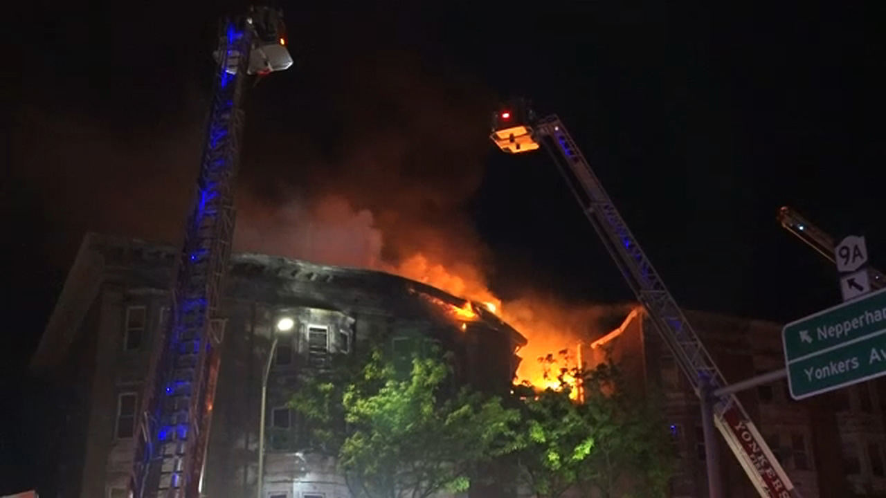 Massive fire in Yonkers displaces dozens