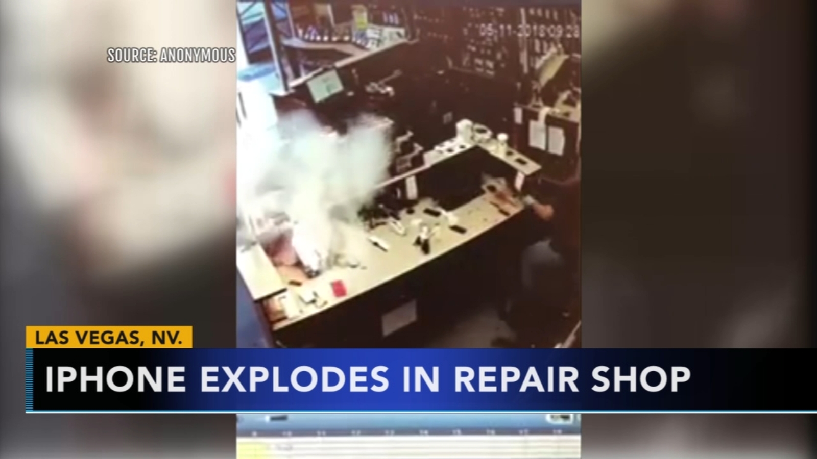 Caught on camera iPhone explodes near worker 6abc Philadelphia