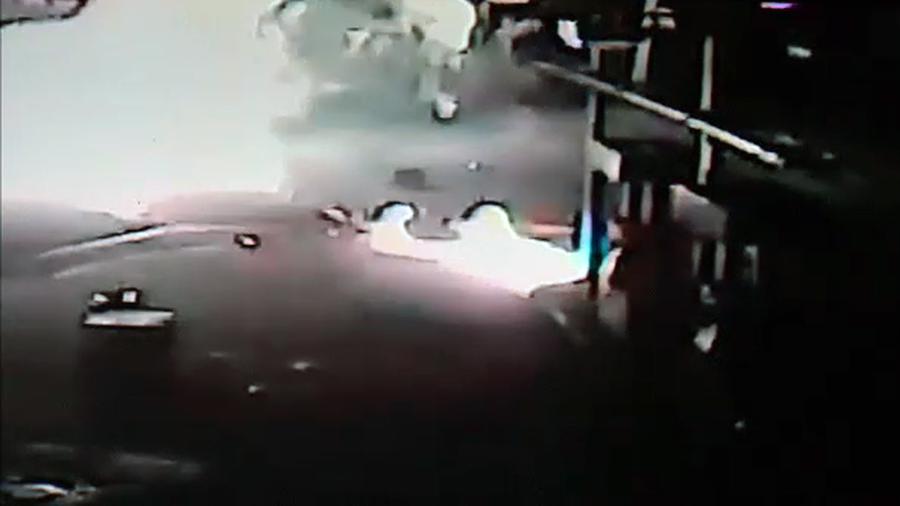 Fiery crash into Long Island gas pump; driver arrested