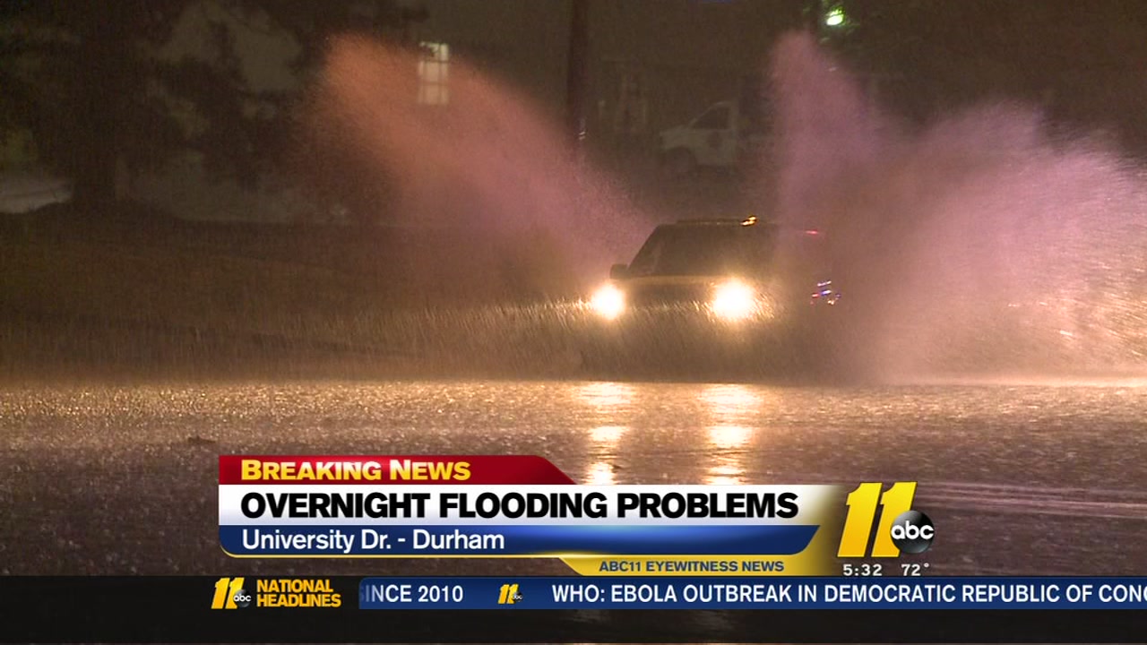 Heavy rain causes Triangle flooding