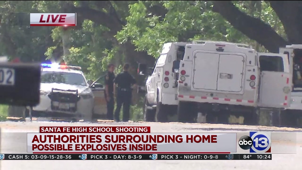 Police surround home in Alvin area