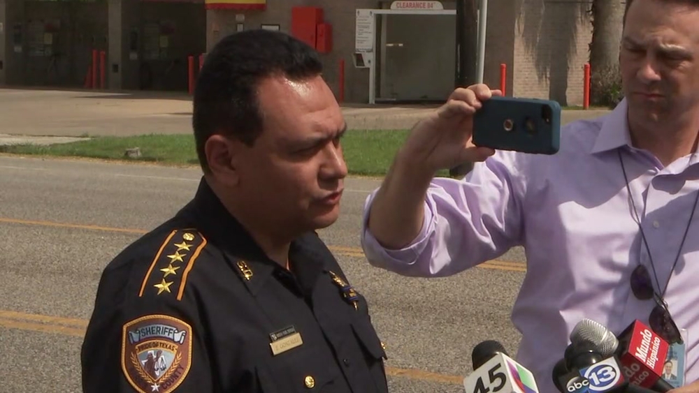 Harris County Sheriff Ed Gonzales brief media on the shooting at Santa Fe HS