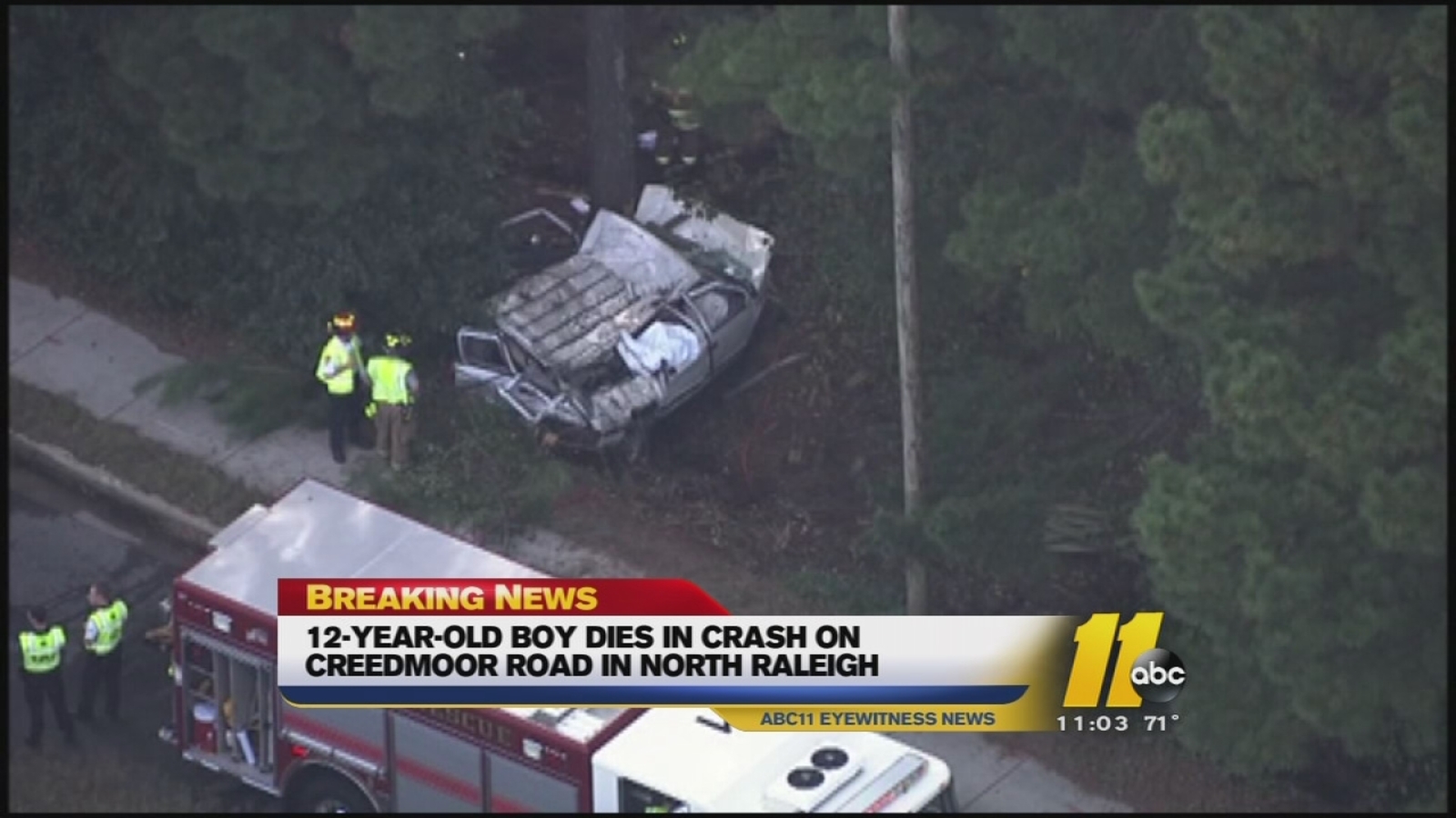 12yearold killed in Creedmoor Road accident ABC11 RaleighDurham