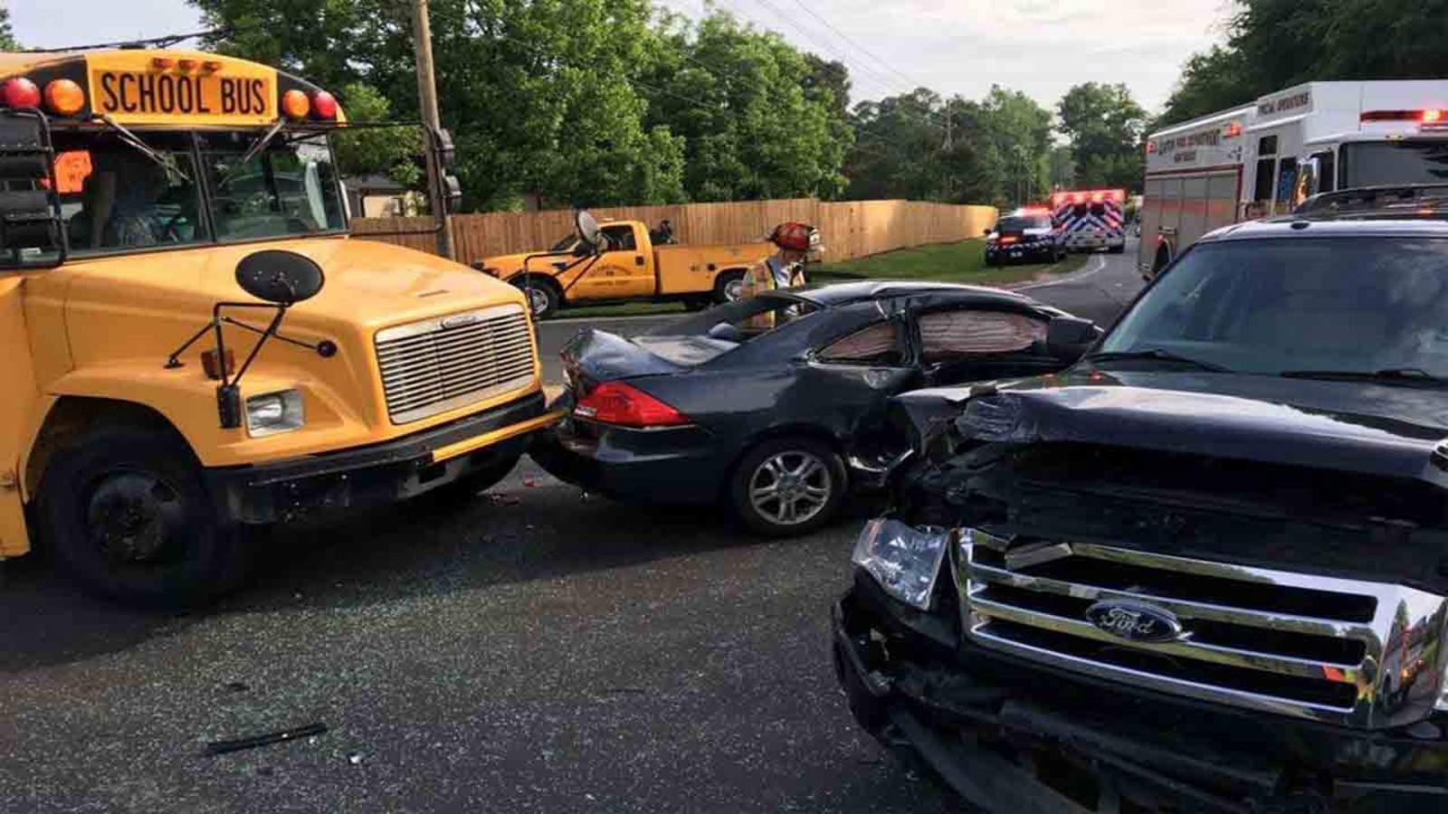 Student Passenger Injured After Wreck Involving Johnston County School