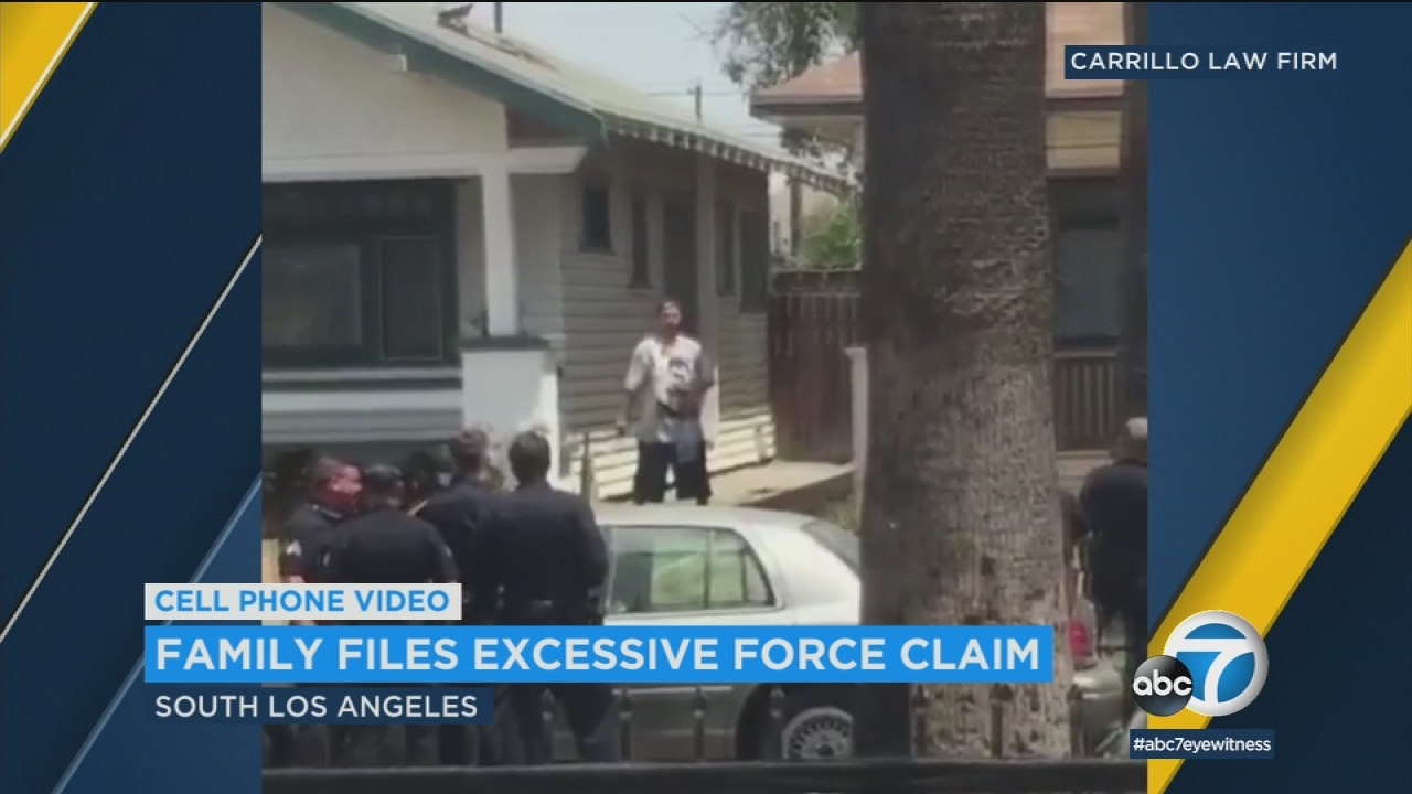 Family of LA man file excessive force claim against LAPD