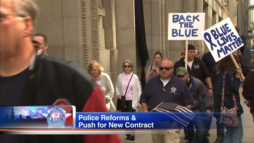 CPD FOP protests reforms, contract