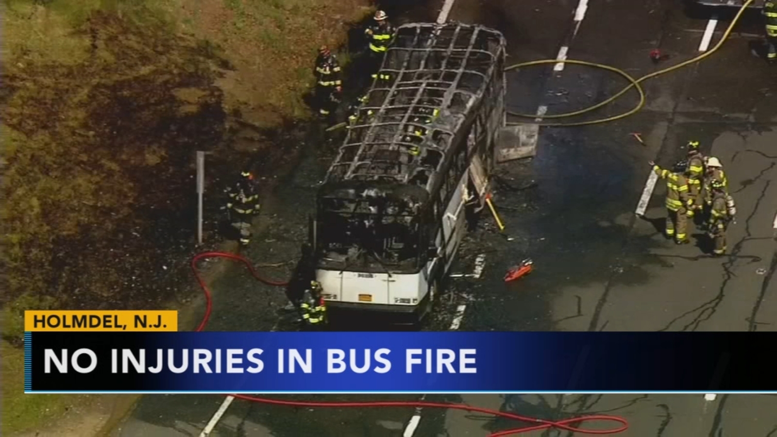 Bus catches fire on Garden State Parkway in north Jersey; no injuries