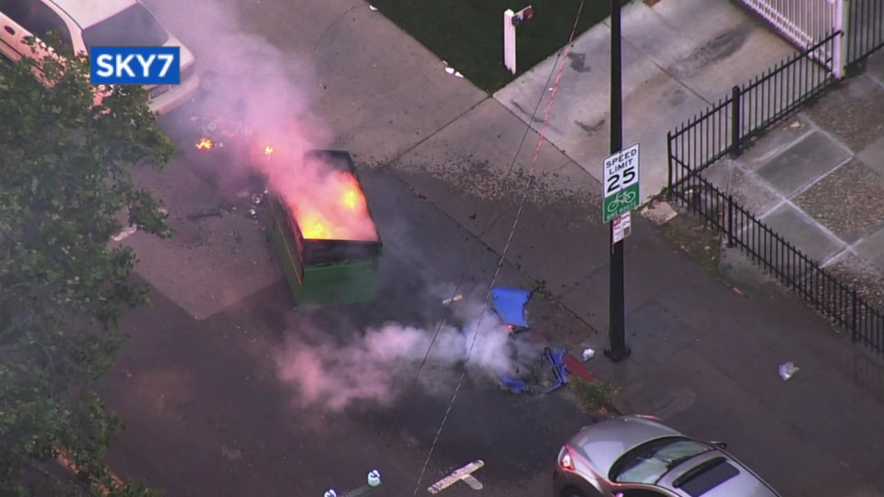San Jose residents woken with string of dumpster fires
