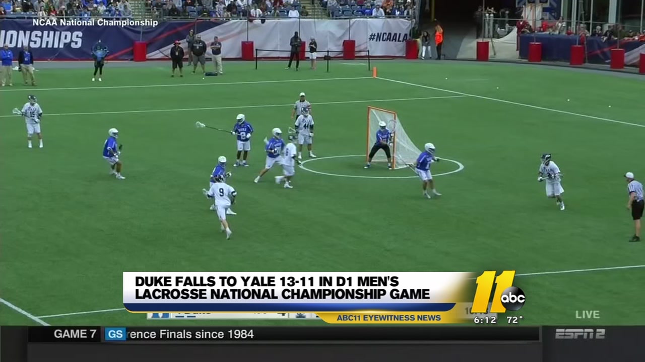Duke falls in men's lacrosse final to Yale