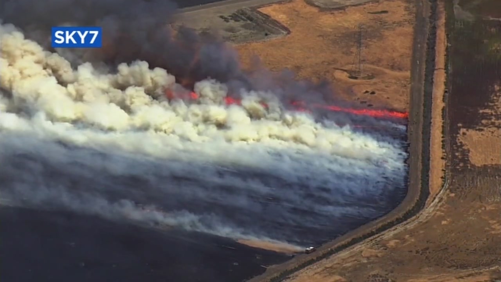 7 winddriven fires destroy several structures in Byron, Mountain House