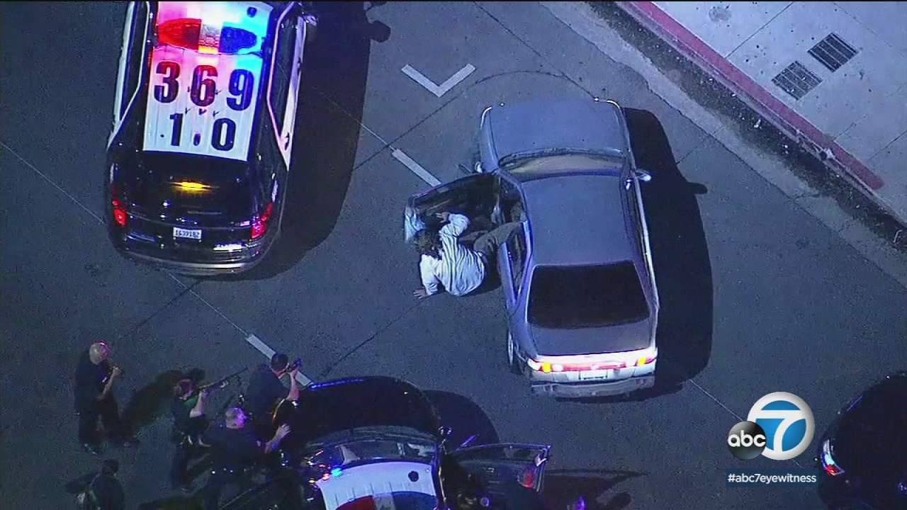 Slow-speed chase draws audience along LA streets