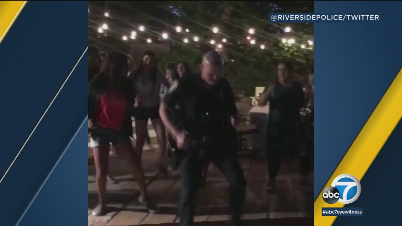 Riverside PD called for loud party complaint, officer joins in on fun
