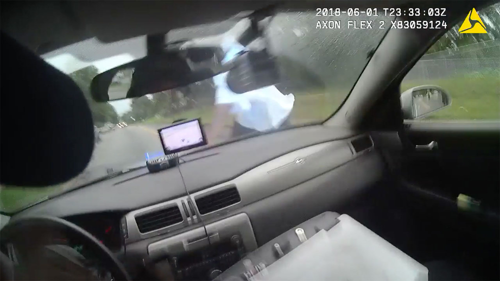 Officer fired after hitting fleeing suspect with car