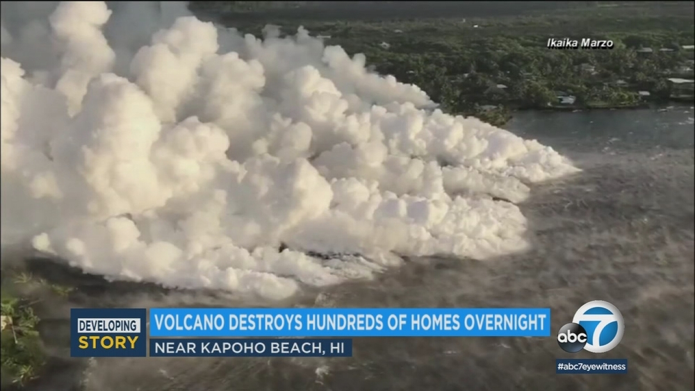 Hawaii volcano lava destroys hundreds of homes overnight