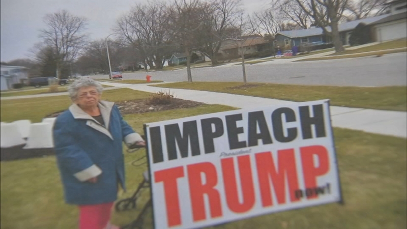 Woman 94 Goes Up Against Elgin Officials Over Giant Trump Yard Sign Abc7 San Francisco