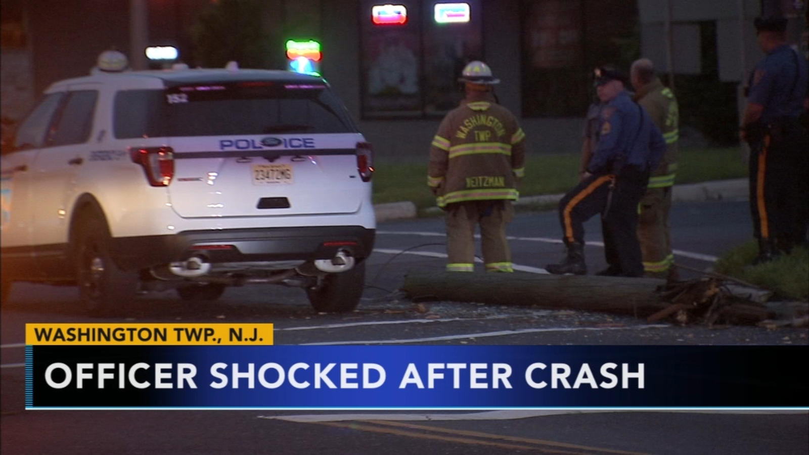 Crash involving police vehicle in Washington Twp.; officer shocked 6abc Philadelphia