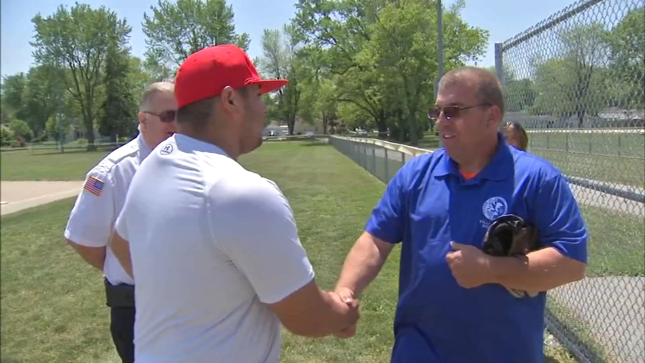 Off-duty firefighter saves softball spectator in medical distress