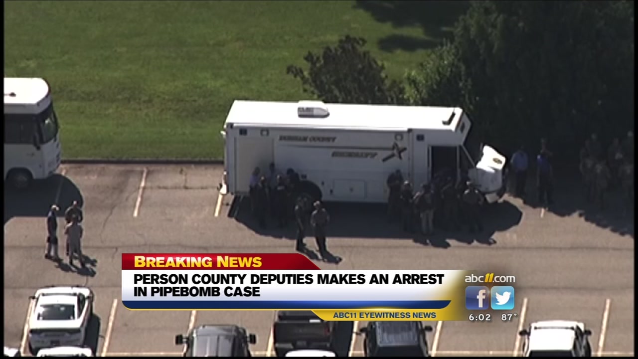 Person County Deputies make an arrest in pipebomb case