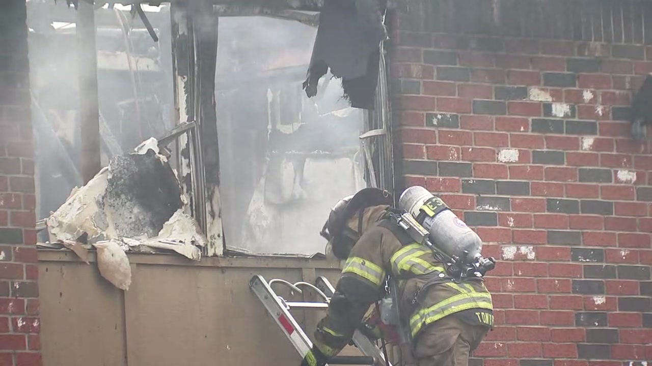 Firefighters battling apartment fire in north Houston